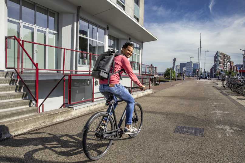 Collega op de fiets