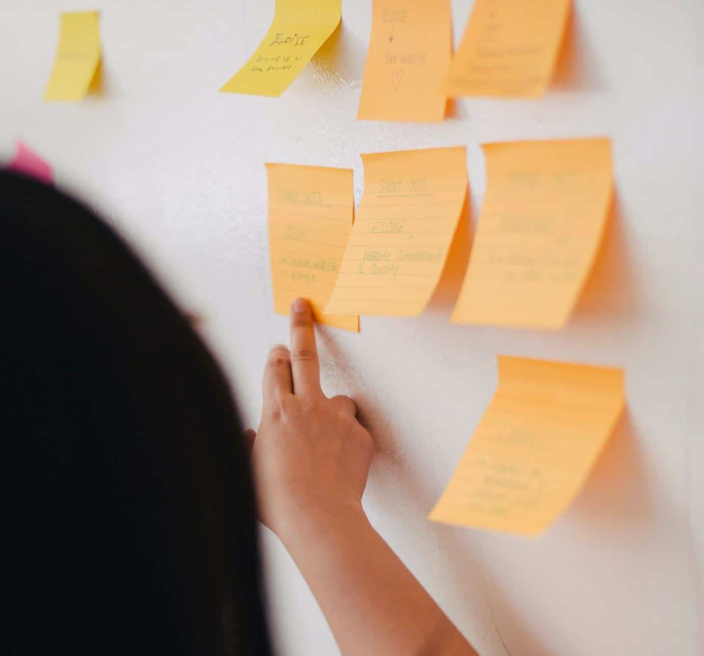 muur met post-its tijdens data&insights kickstart