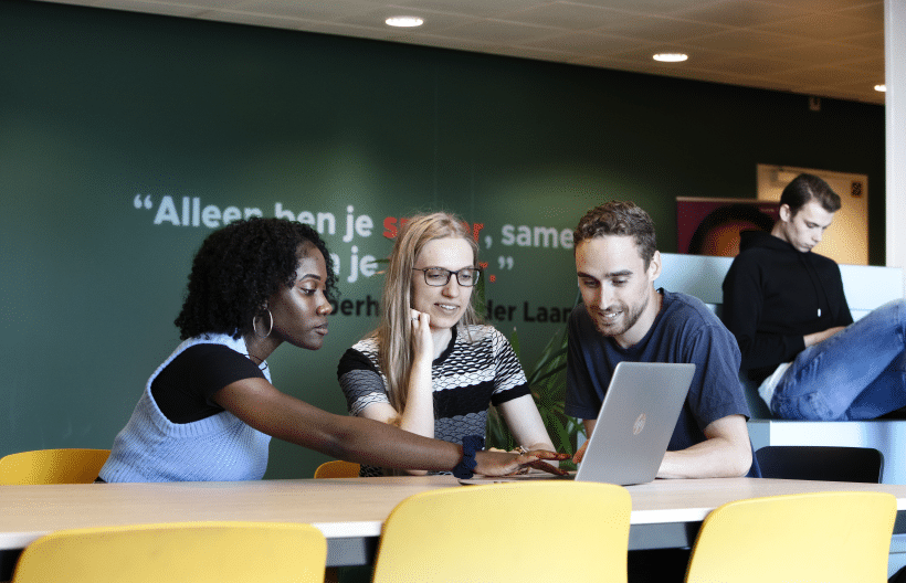 studenten werken samen